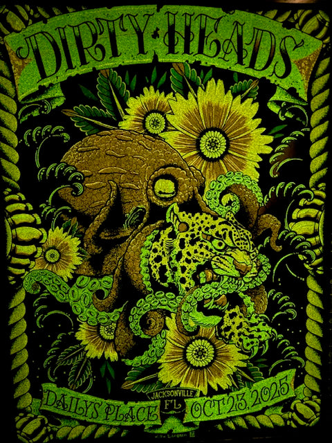Dirty Heads - Jacksonville, FL 2025 - Artist Edition Poster
