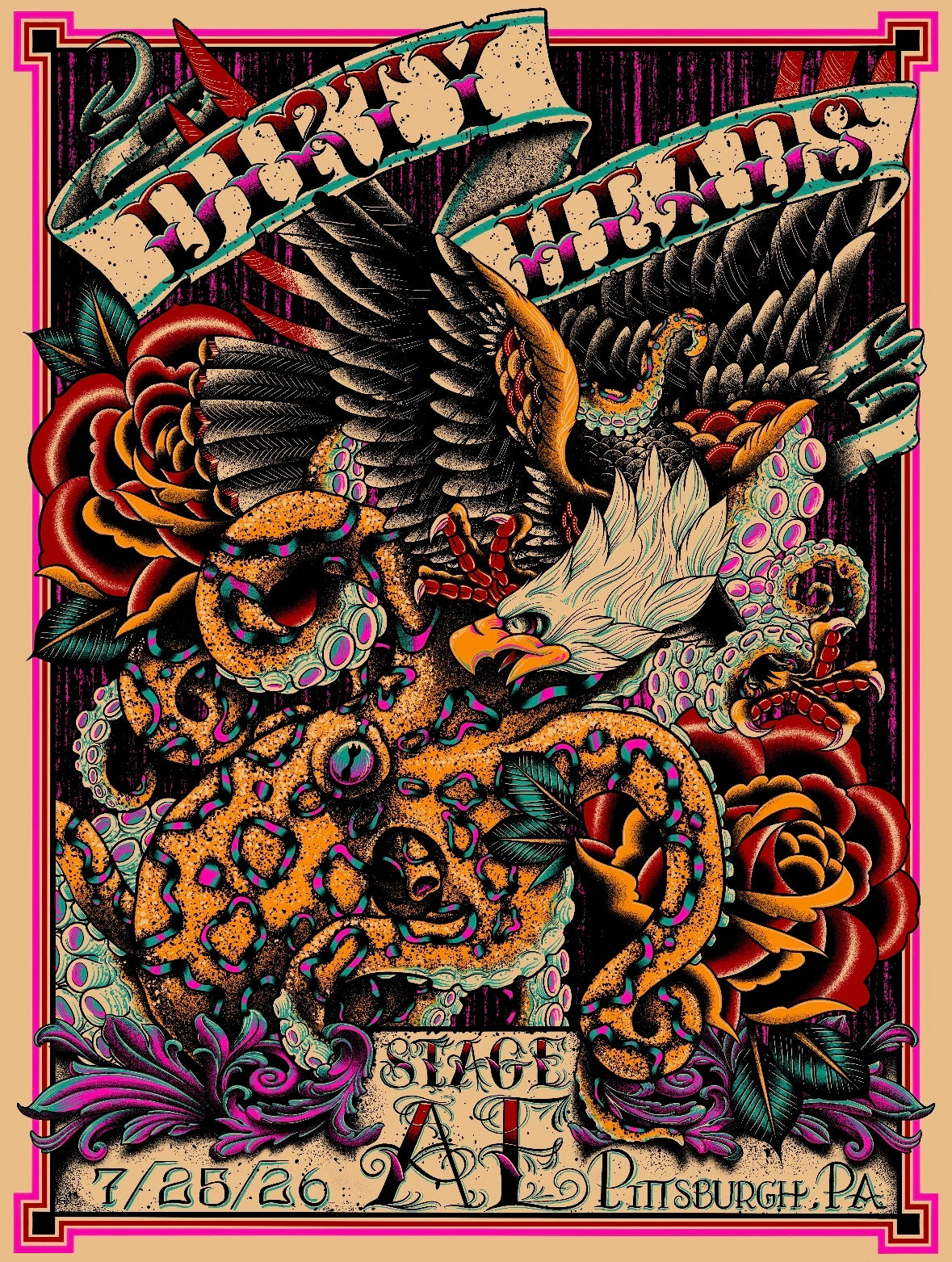 Dirty Heads - Pittsburgh, PA 2026 - Artist Edition Poster