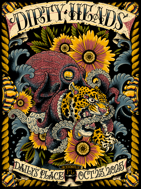 Dirty Heads - Jacksonville, FL 2025 - Artist Edition Poster
